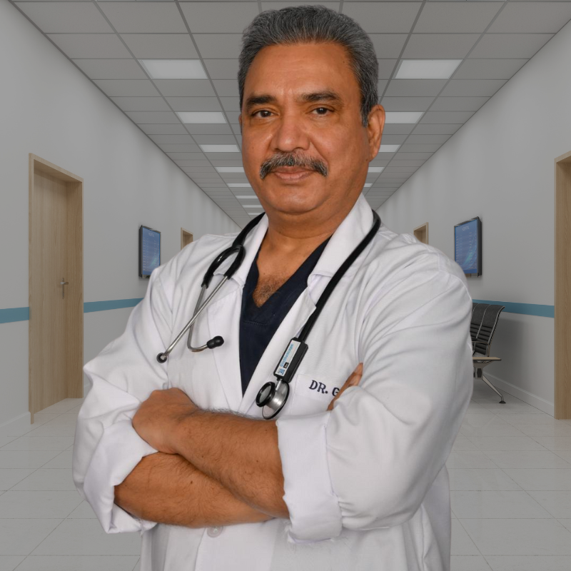 “Dr. Gopal Krishan Sharma – Senior Hair Transplant Surgeon and Dermatologist with 30+ years of experience at GS Tricho Derma Clinic, Haridwar.”